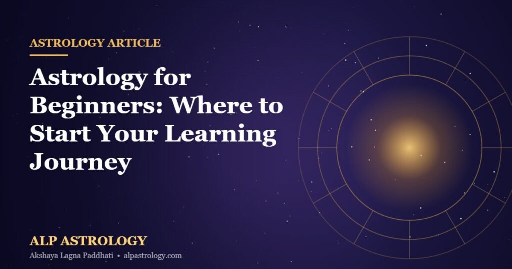 Astrology for beginners guide from ALP Astrology - learning journey thumbnail