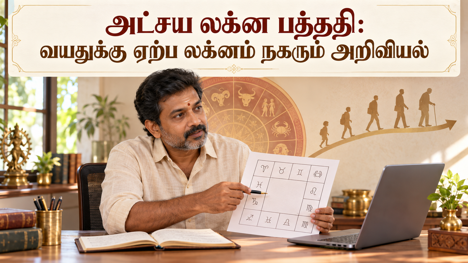 அட்சய லக்ன பத்ததி (Akshaya Lagna Paddhati) – வயதுக்கு ஏற்ப லக்னம் நகரும் அறிவியலையும் 120 ஆண்டு கணிப்பையும் தமிழில் அறியுங்கள்.